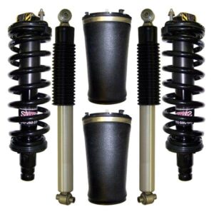 2002-2004 Oldsmobile Bravada Front Struts with Rear Air Ride Suspension Air Spring Bags & Gas Shocks Kit (Heavy Duty)