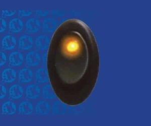Oval LED Rocker Switch – Yellow 20a/12vdc