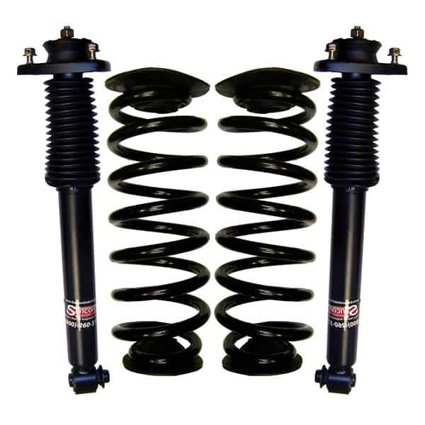 2000-2006 BMW X5 Rear Suspenison Air Bag to Coil Spring Conversion & Gas Shocks with Top Mounts Kit