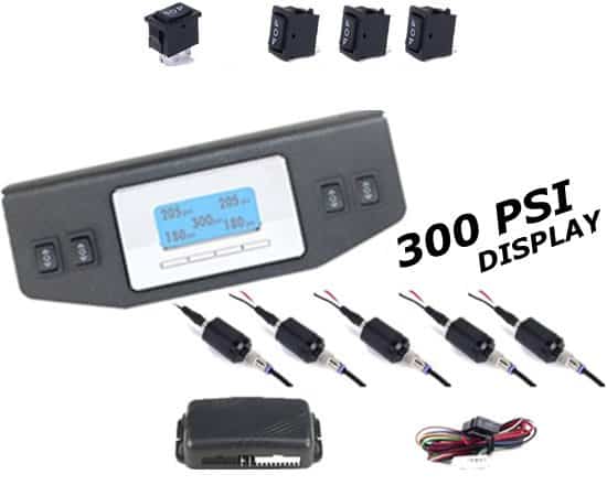 Digital Air Pressure Gauge Panel 4 Switches 300psi Max Readout