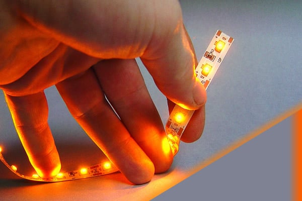 Ultra Thin 12V LED Tape Amber 12 Inches