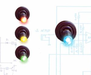 Metal Tip LED Toggle Switch – Blue 20a/12v
