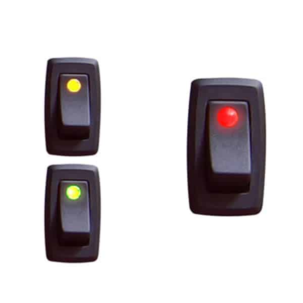 Illuminated Rocker Switch 3 With Led – Red 16a/12vdc