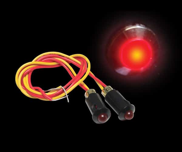 5mm 12V RED LED Plastic Body Indicator Light
