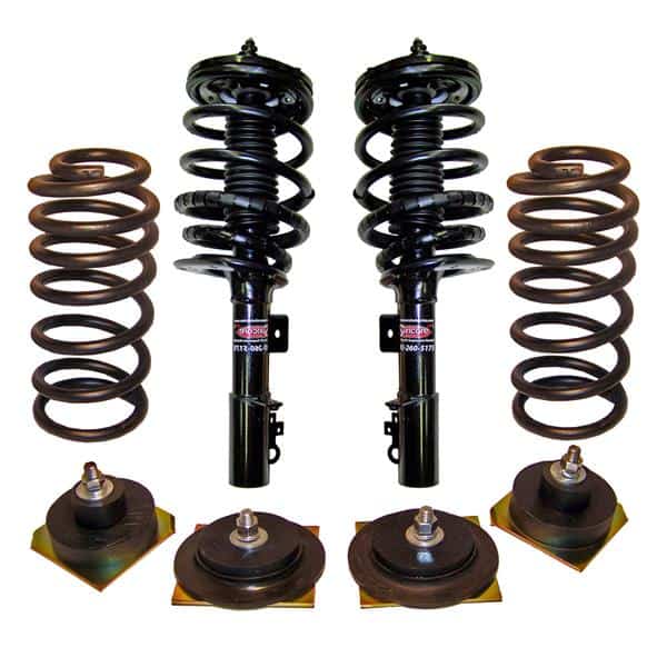 1995-1996 Lincoln Continental 4Wheel Suspension Air Bag to Coil Spring Conversion with Front Coil Over Gas Strut Kit