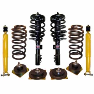 1995-1996 Lincoln Continental 4Wheel Suspension Air Bag to Coil Spring Conversion with Front Strut & Rear Gas Shocks Kit