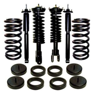 1993-1998 Lincoln Mark VIII 4Wheel Suspension Air Bag to Coil Spring Conversion with Front Strut & Rear Gas Shocks Kit