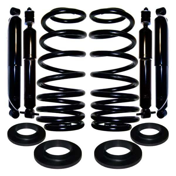 1997-2002 Ford Expedition 2WD Front Gas Shocks Replacements with Rear Suspension Air Bag to Coil Spring Conversion & Gas Shocks Kit
