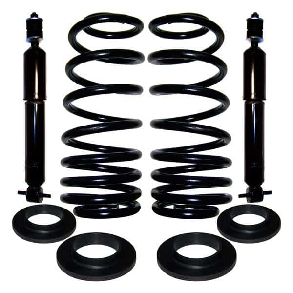 1997-2002 Ford Expedition 2WD Front Gas Shocks Replacements & Rear Suspension Air Bag to Coil Spring Conversion Kit