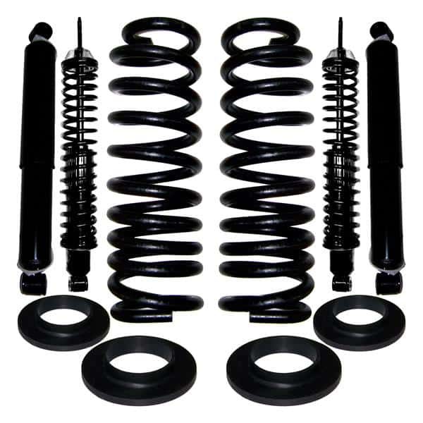 1997-2002 Ford Expedition 4WD Front Air to Coil Over Gas Shocks with Rear Suspension Air Bag to Coil Spring & Gas Shocks Kit