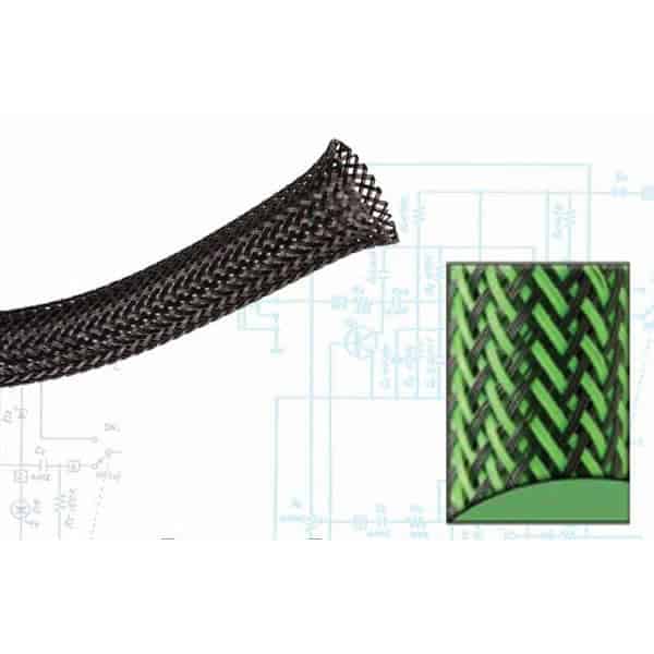 1/4″ Green and Black Ultra Wrap Wire Loom – 200 Feet