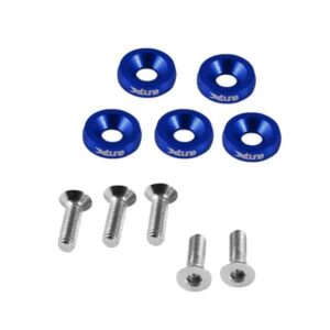 Concave 7075-T6 Aluminum Washer & Bolt Set – BLUE