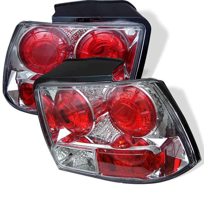 99 04 Ford Mustang Altezza Tail Lights Chrome X2 Industries