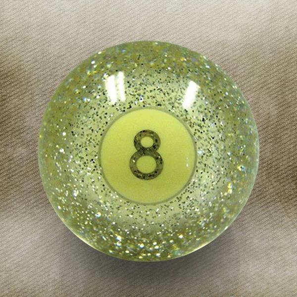 Clear 8 Ball Custom Shift Knob with Metal Flake