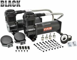 Dual 1/4HP VIAIR 444C Compressor Combo Kit (200psi) - Black