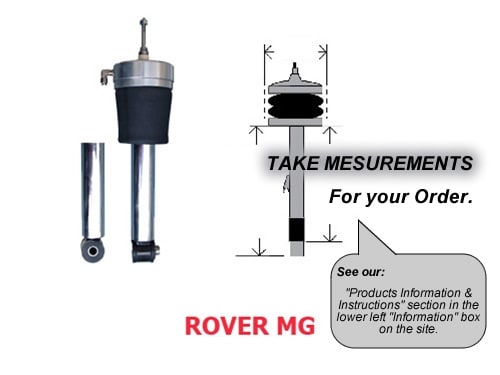 2000-2006 Mg Rover 160ZR, 418 Front Air Suspension, Strut Sleeve Kit (no fittings)