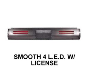 1987-1996 FORD F150, F250, F350 FLEETSIDE Steel Rollpan – Smooth, 4 LED Strip w/ License