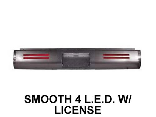 1973-1987 CHEVROLET C/K10, C/K20, C/K30 FLEETSIDE Steel Rollpan - Smooth, 4 LED Strip w/ License