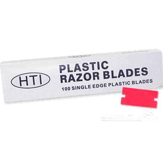 Plastic Razor Blades Single-Edge Box of 100