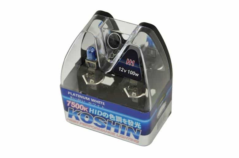 Platinum Koshin H1 White Halogen Light Bulbs 12V 100W