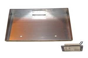 Raw Steel License Plate Insert For Tailgate With Light