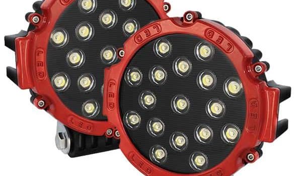 Lights LED Round – 7 Inch 17pcs 3W LED Total 51W – Red