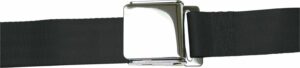 2 Point Black Lap Seat Belt with Airplane Lift Buckle