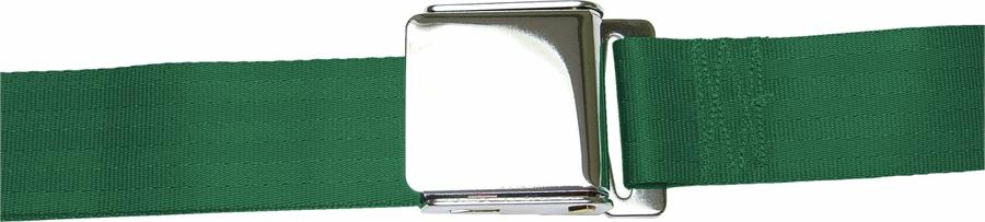 2 Point Dark Green Lap Seat Belt with Airplane Lift Buckle