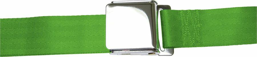 2 Point Green Lap Seat Belt with Airplane Lift Buckle