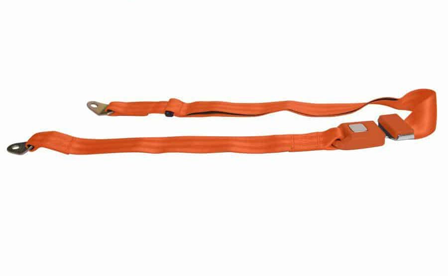 2 Point Orange Lap Seat Belt  (1 Belt)