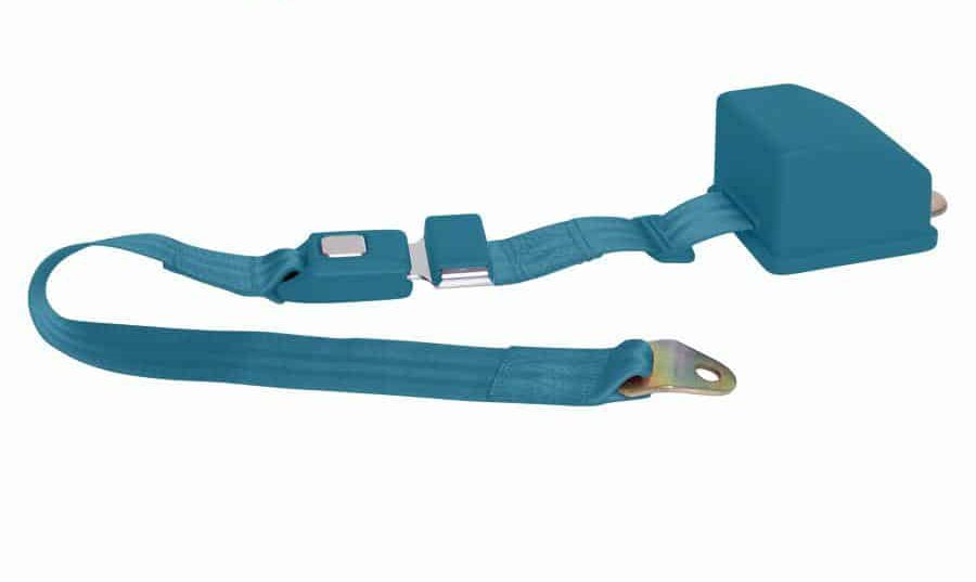 2 Point Retractable  Aqua  Lap Seat Belt  (1 Belt)