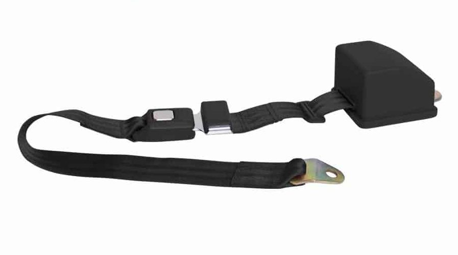 2 Point Retractable Black Lap Seat Belt  (1 Belt)