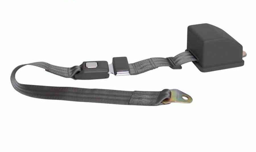2 Point Retractable Charcoal Lap Seat Belt  (1 Belt)