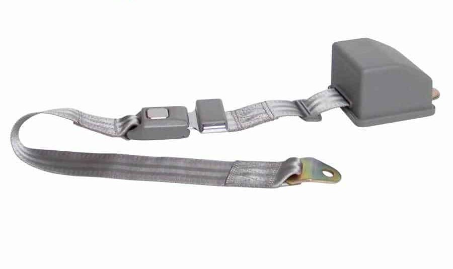 2 Point Retractable Grey Lap Seat Belt (1 Belt)
