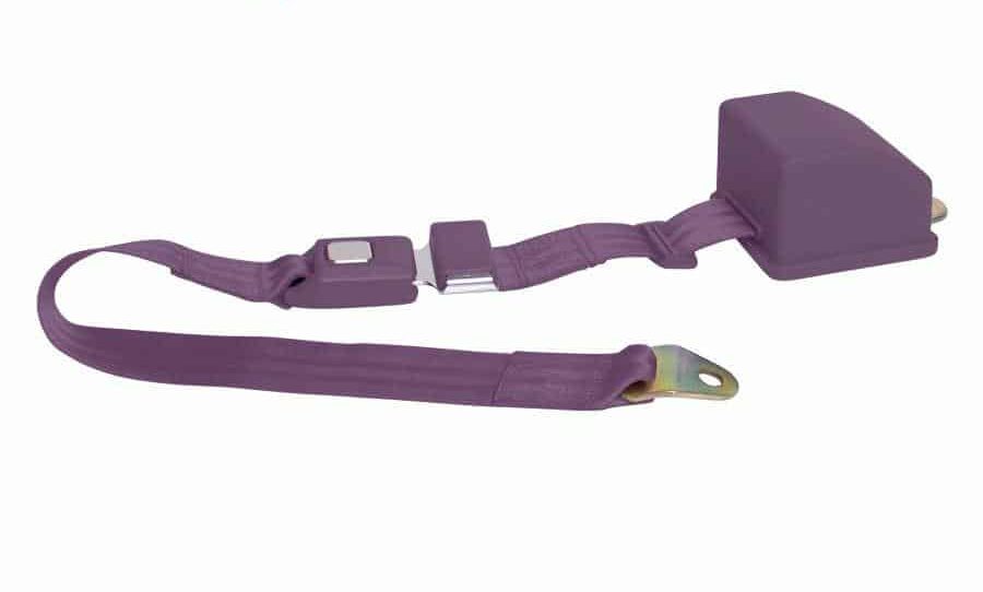 2 Point Retractable  Plum Purple  Lap Seat Belt  (1 Belt)