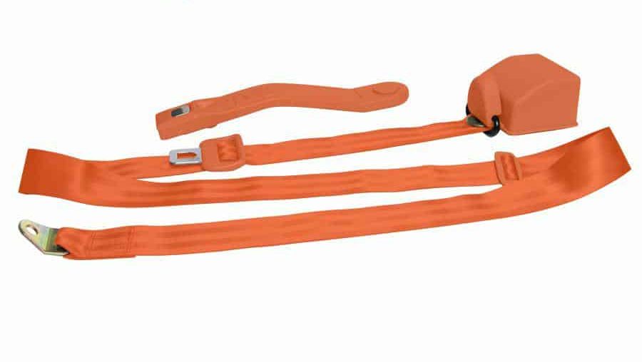3 Point Retractable Orange Seat Belt (1 Belt)