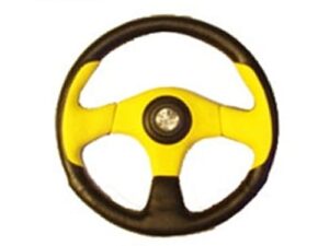 6 Hole Custom Steering Wheel – Black, Yellow