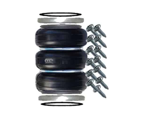 2400lb Triple Bellow Bags, Plates, Seals and Screws (Bare) - Replacement Strut Air Bag/Spring