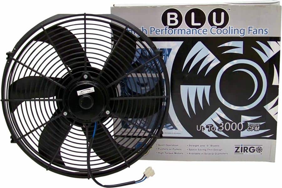 9″ 850 fCFM S Blade High Performance Blu Cooling Fan