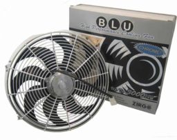 14" Chrome 2122 fCFM High Performance Blu Cooling Fan