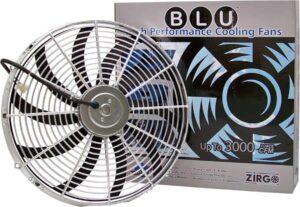16″ Chrome 3000 fCFM High Performance Blu Cooling Fan