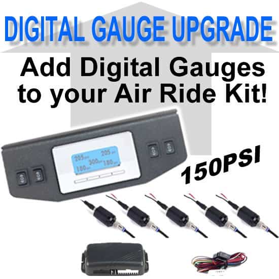 Digital Air Bag Pressure Gauge 5-Zone, 150psi **UPGRADE**