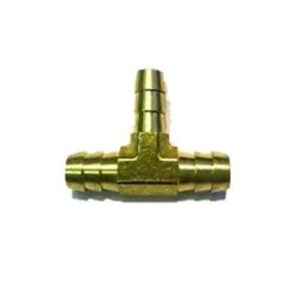 Brass 1/8″ x 1/8″ x 1/8″ Male Barbed Hose Push-On Tee Air Fitting