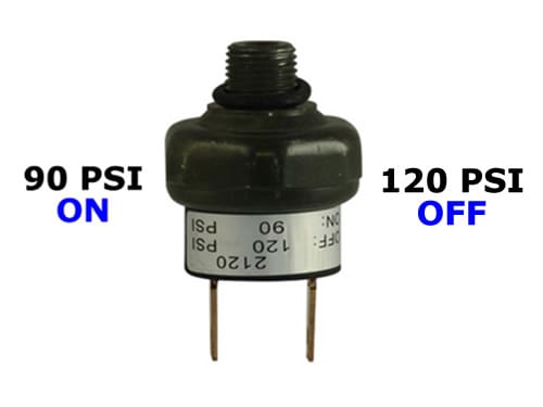 90psi-ON & 120psi-OFF Air Pressure Switch - 1/4