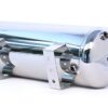 5 Gallon, 5 Port Polished Stainless Steel Air Tank (32" X 8.5")