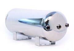 5 Gallon, 8 Port Polished Stainless Steel Air Tank (29" X 8.4")