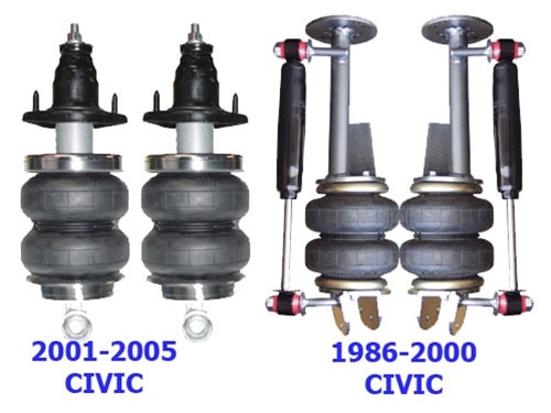 2001-2005 Honda Civic, Sedan, Coupe, Hatchback, Eu3 Plug and Play Air Suspension Kit