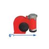 6" Train Air Horn With Valve, Switches & Compressor - 110db