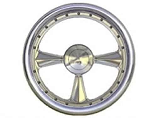 Full Custom Billet Steering Wheel – 3 Spoke W/ Rivets