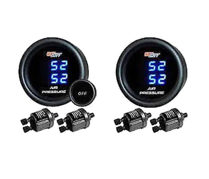 Dual Tinted LED Digital Pressure Gauges & Sending Units – 200psi – Pair